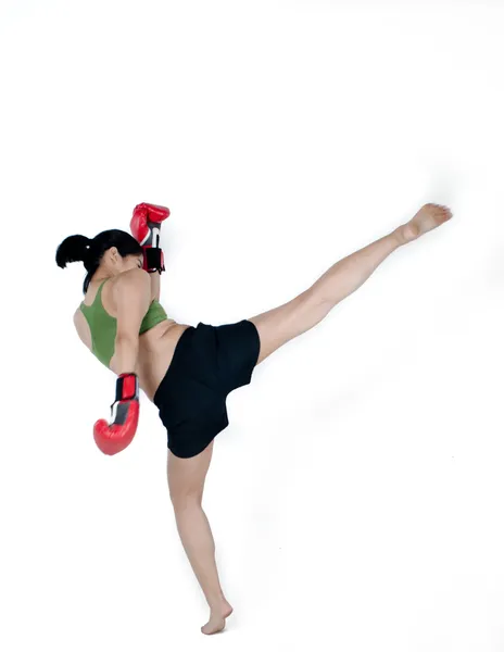 Asiática Mulher lutadora — Fotografia de Stock