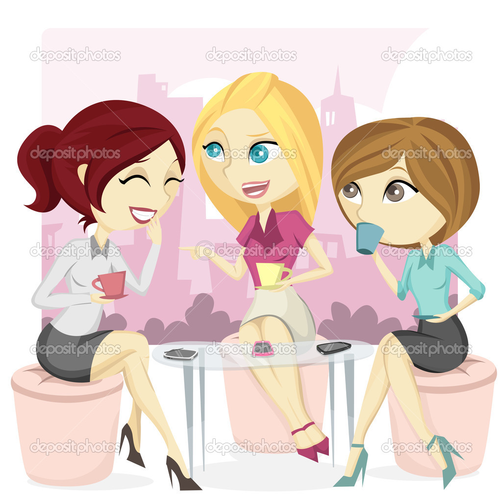 Gossip Office Girl Illustration Stock Photo by ©ragakawaw 48491195