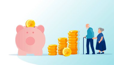Dolarla dolu bir kumbaranın yanında duran yaşlı bir çiftin vekiliyim..