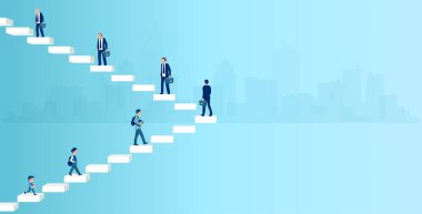 Bir iş adamının profesyonel kariyer gelişimi için vektör kavramı