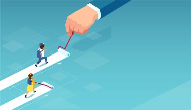 Öğrenci bir kızın kendi eğitim yolunu çizerken bir erkek çocuğa destek veriliyor ve yardım ediliyor. 