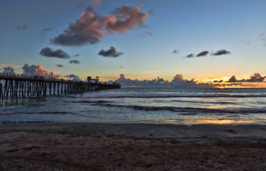 Dusk at the Oceanside Pier clipart