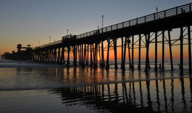 Oceanside pier gün batımında