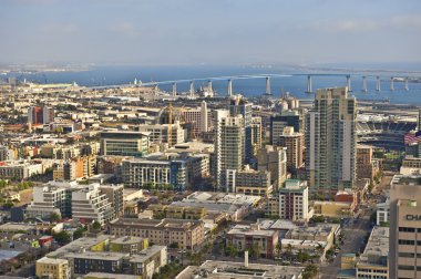 panoramik san diego, california (ABD) bulutlu bir günde coronado Adası.