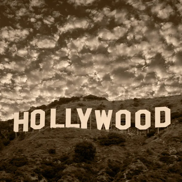 El famoso cartel de Hollywood — Foto de Stock