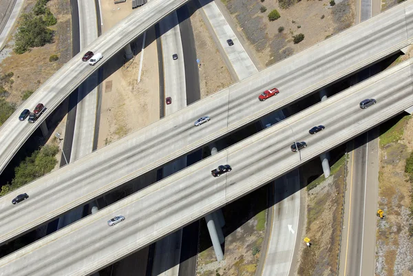Aerial view of freeway overpasses and bridges. — Stock Photo, Image