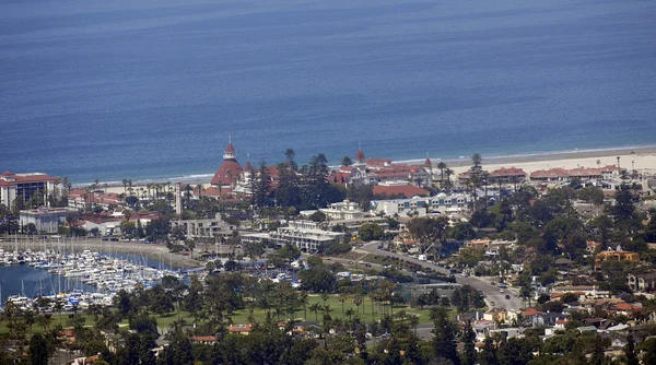 Luftaufnahme von San Diegos Hotel del coronado — Stockfoto