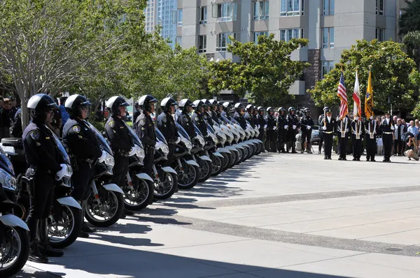Policja ceremonii przejścia na emeryturę w san diego, california — Zdjęcie stockowe