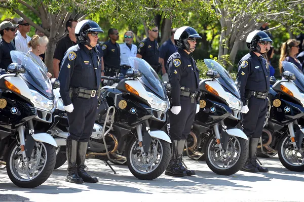 Policie důchodu ceremoniálu v san Diegu, Kalifornie — Stock fotografie