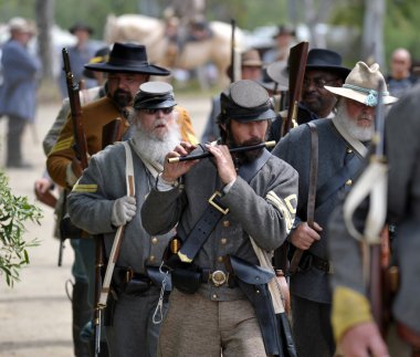 Amerikan İç Savaşı canlandırma.