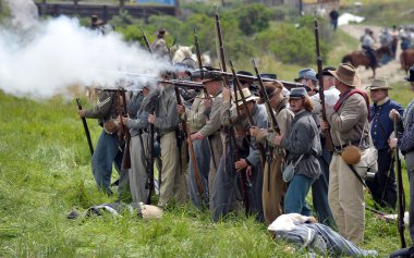 Amerikan İç Savaşı canlandırma.