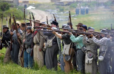 Amerikan İç Savaşı canlandırma.