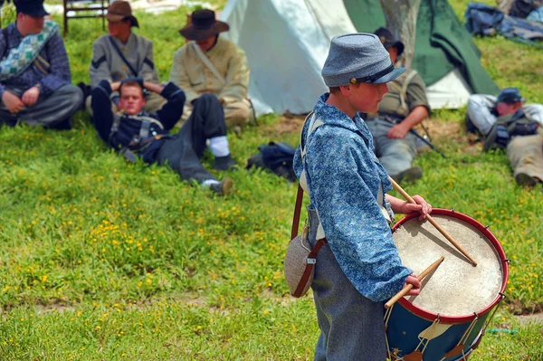 Amerikaanse Burgeroorlog re-enactment. — Stockfoto