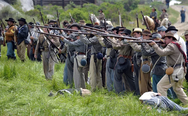 Реконструкция Гражданской войны в США . — стоковое фото