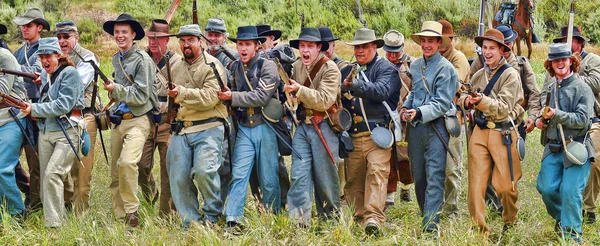 Reencenação da Guerra Civil Americana . — Fotografia de Stock