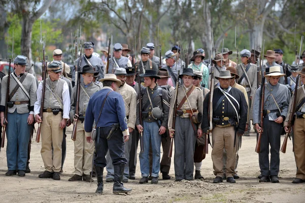 Amerikaanse Burgeroorlog re-enactment. — Stockfoto