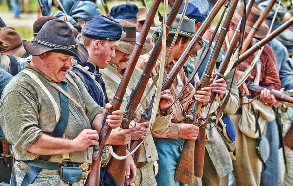 Amerikaanse Burgeroorlog re-enactment. — Stockfoto