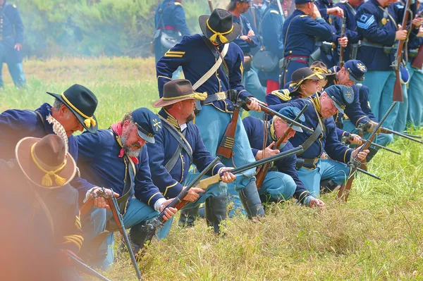 Reencenação da Guerra Civil Americana . — Fotografia de Stock