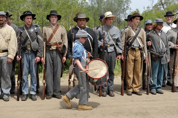 American Civil War reenactment. — Stock Photo, Image