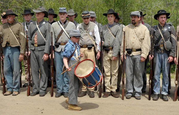 Amerikaanse Burgeroorlog re-enactment. — Stockfoto