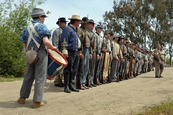 Amerikaanse Burgeroorlog re-enactment. — Stockfoto