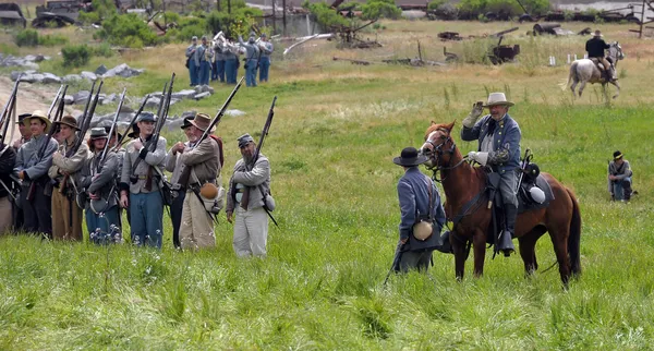 Amerikanska inbördeskriget reenactment. — Stockfoto