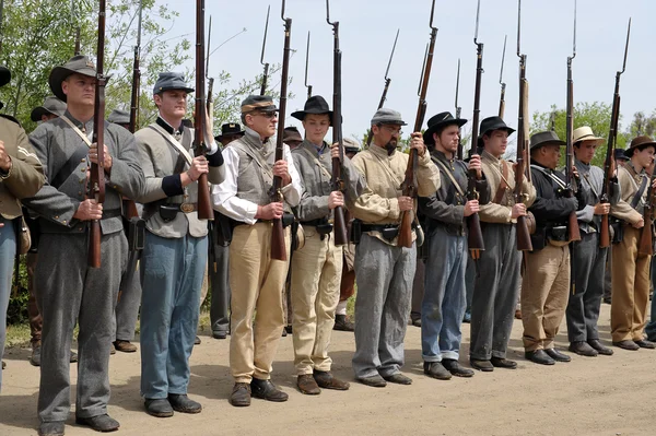 Rebels standing in formation — Stock Photo, Image