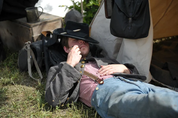 Amerikaanse Burgeroorlog re-enactment. — Stockfoto