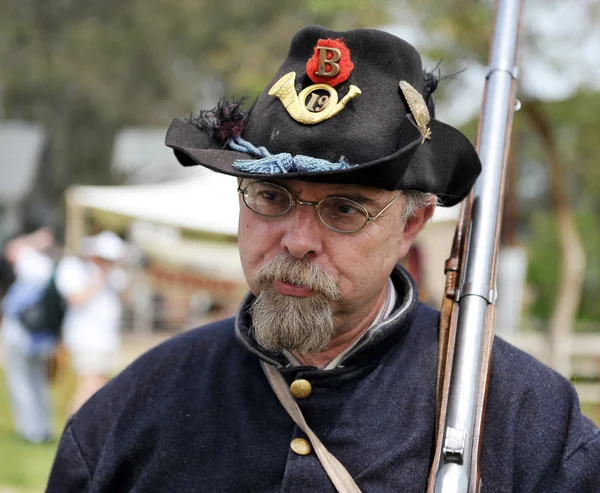 Amerikaanse Burgeroorlog re-enactment. — Stockfoto