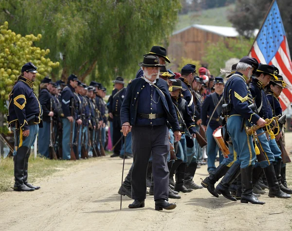 Rievocazione della guerra civile americana . — Foto Stock