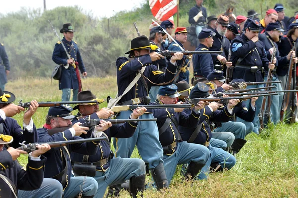 Reconstitution de la guerre de Sécession . — Photo