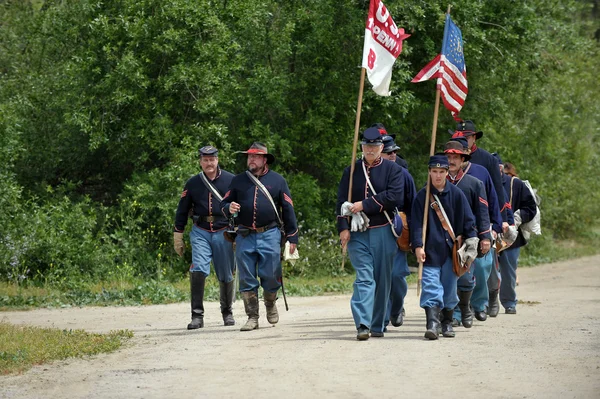American Civil War reenactment. — Stock Photo, Image