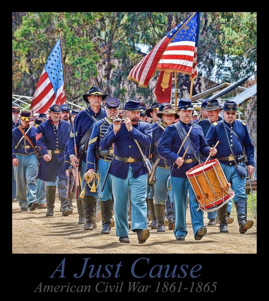 正义的事业-美国内战 — 图库照片