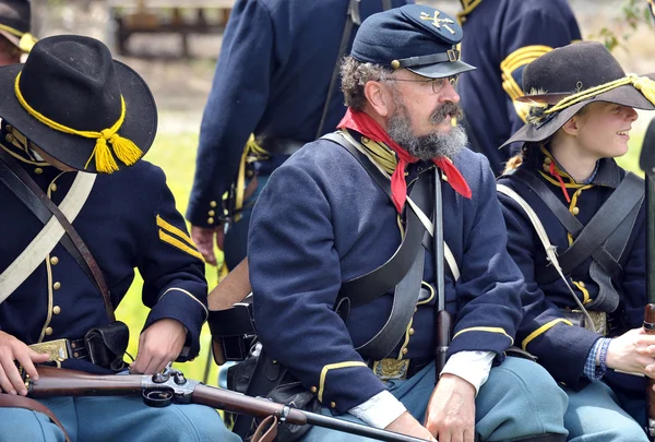 Amerikaanse Burgeroorlog re-enactment. — Stockfoto