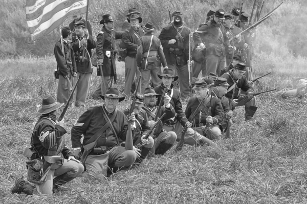 Nachstellung des amerikanischen Bürgerkriegs. — Stockfoto