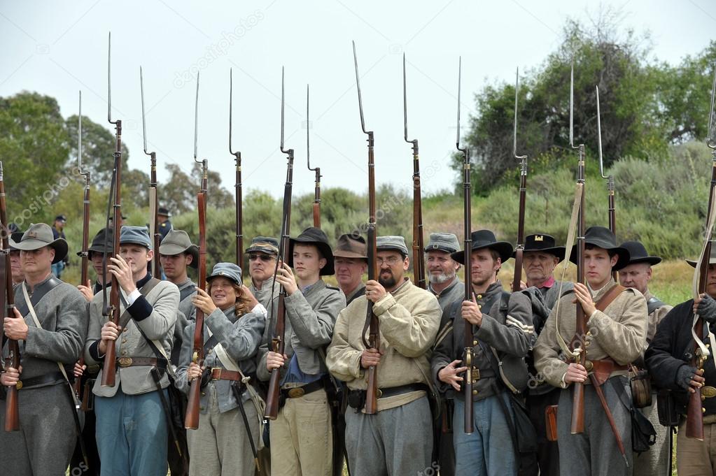 Rebel soldiers in the Civil War Stock Editorial Photo