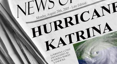 Kasırga katrina Körfez slams.