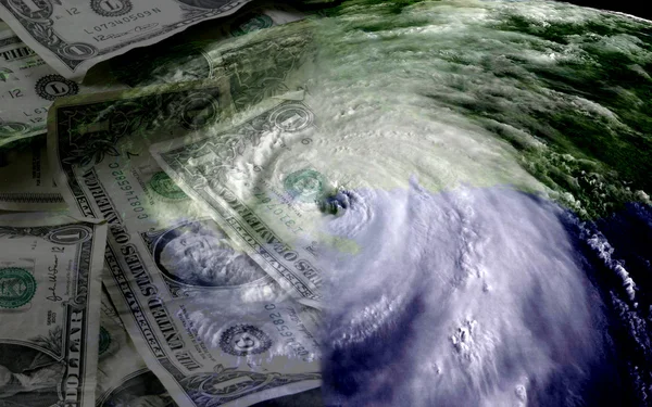 Kosten eines Hurrikan-Konzepts. — Stockfoto