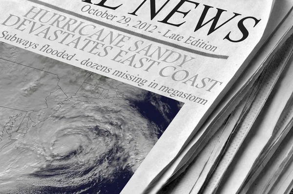 Hurrikaani Sandy Devastates itärannikko — kuvapankkivalokuva