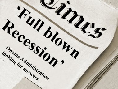 Bilinmeyen bir Journal gazetesi tam gaz durgunluk manşetlerde