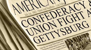Union And Confederacy Battle in Gettysburg clipart