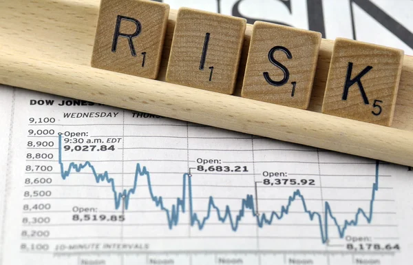 Ordet "risk" i näringslivet — Stockfoto