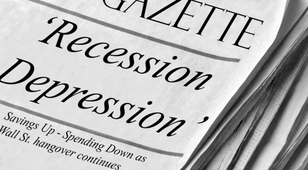 Rezessionsdepression — Stockfoto