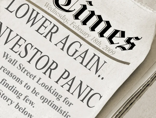Lower Again Investor Panic — Stock Photo, Image