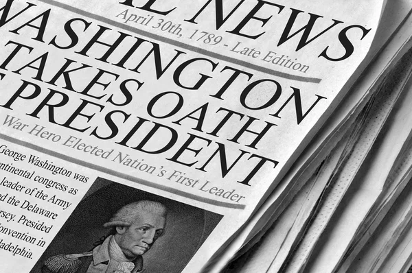 George Washington presta giuramento — Foto Stock