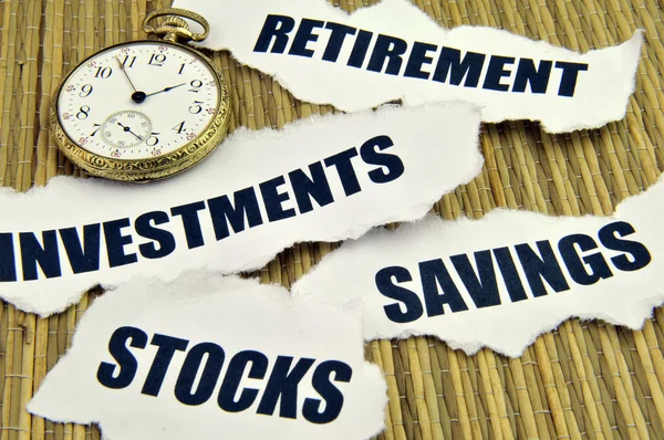 Ersparnisse und Rente — Stockfoto