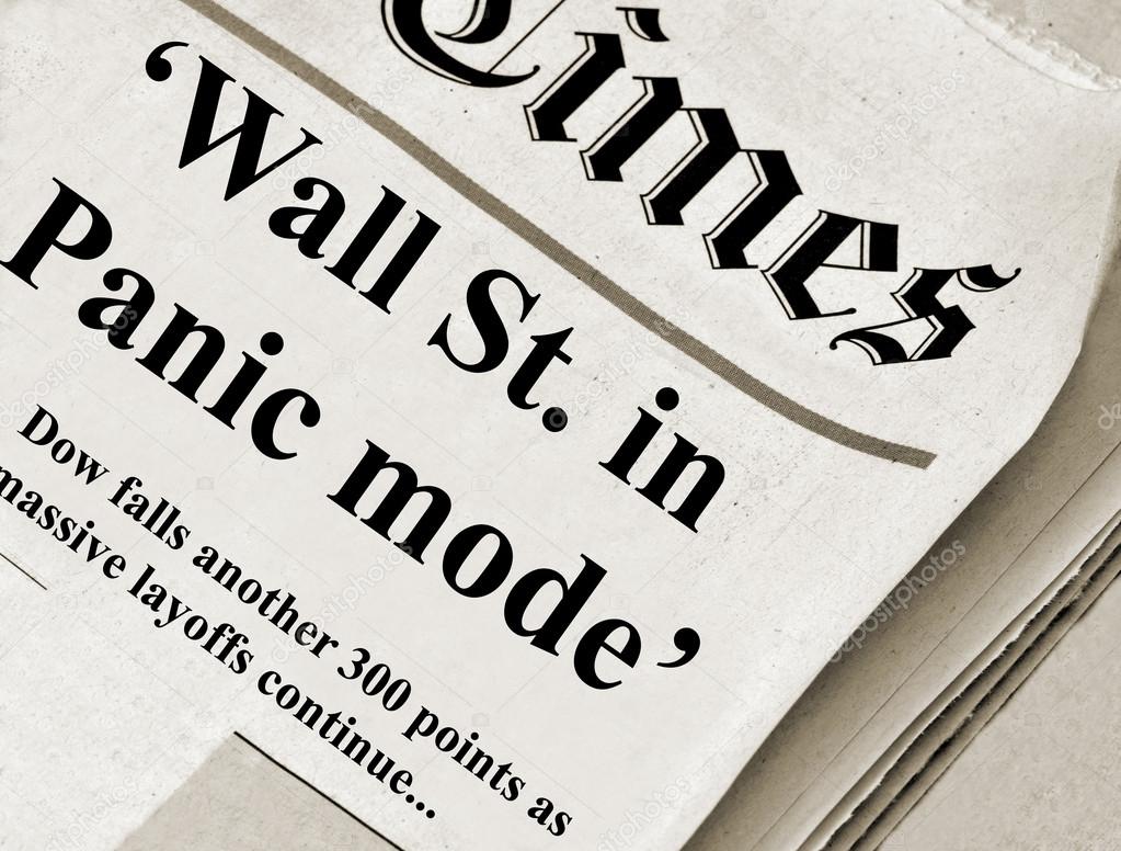 The Wall St. in panic mode