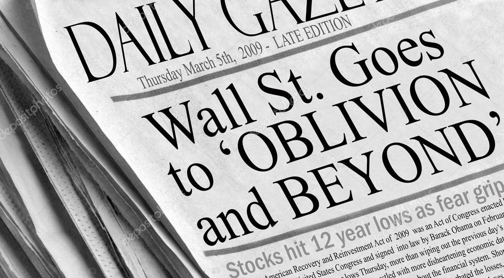 Wall St. goes to Oblivion and Beyond