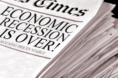 Economic Recession is over clipart