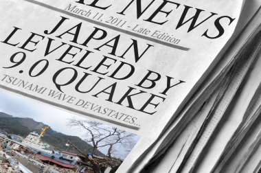 Japonya 9.0 deprem tarafından tesviye